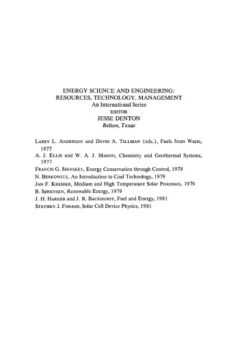 An Introduction to Coal Technology