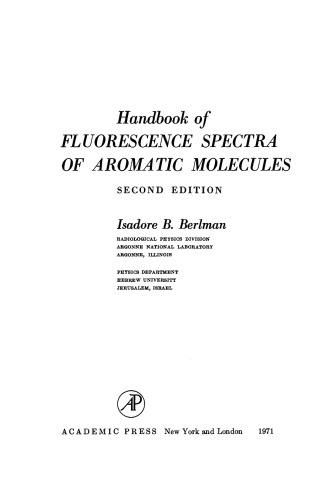 Handbook of Florescence Spectra of Aromatic Molecules