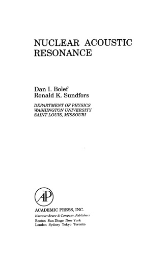 Nuclear Acoustic Resonance