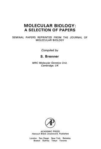 Molecular Biology. A Selection of Papers