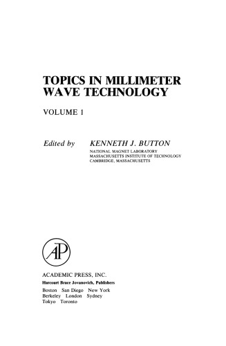 Topics in Millimeter Wave Technology