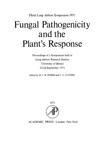 Fungal Pathogenicity and the Plant's Response