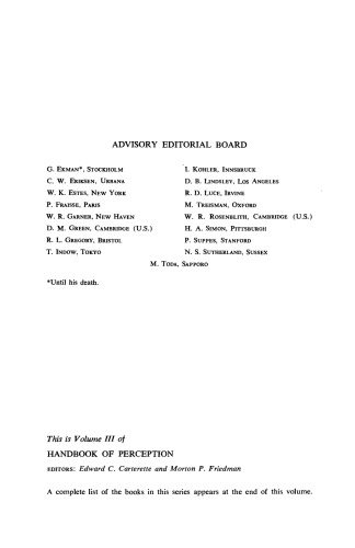 Biology of Perceptual Systems