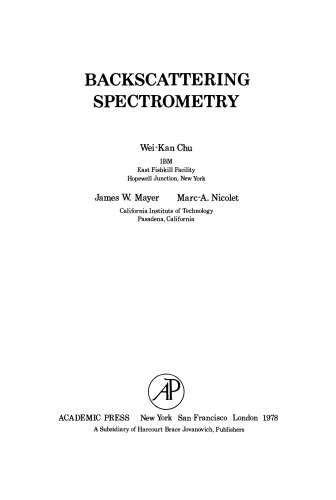 Backscattering Spectrometry