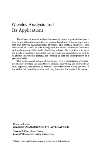 Wavelets. A Tutorial in Theory and Applications