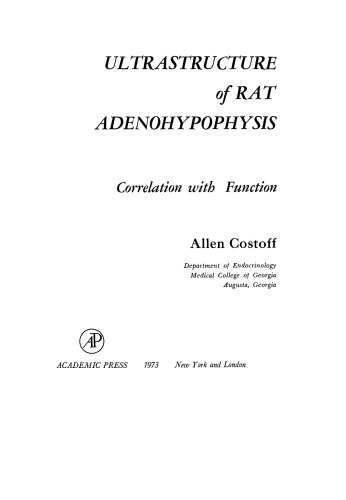 Ultrastructure of Rat Adenohypophysis. Correlation with Function