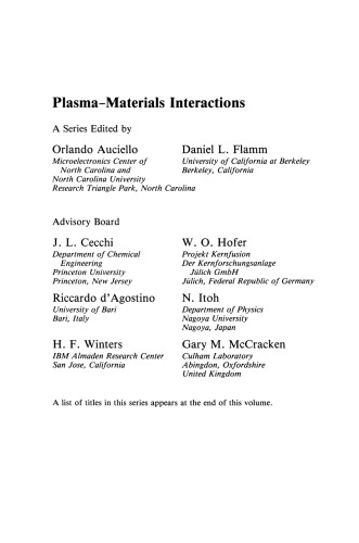 Plasma Deposition, Treatment, and Etching of Polymers. The Treatment and Etching of Polymers