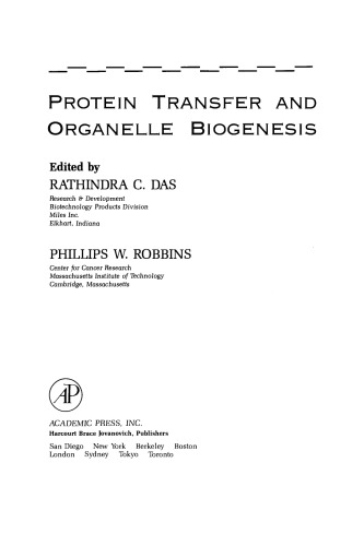 Protein Transfer and Organelle Biogenesis