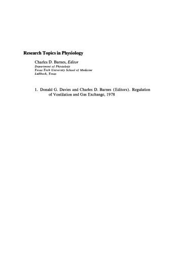 Regulation of Ventilation and Gas Exchange