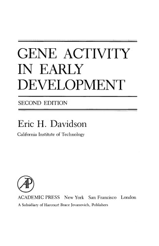 Gene Activity in Early Development