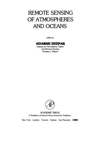Remote Sensing of Atmospheres and Oceans