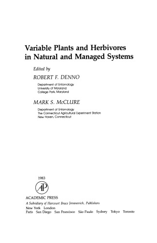 Variable Plants and Herbivores in Natural and Managed Systems