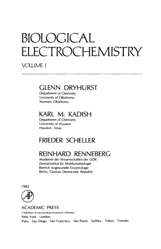 Biological Electrochemistry