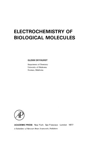 Electrochemistry of Biological Molecules