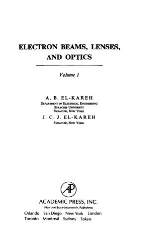 Electron Beams, Lenses, and Optics