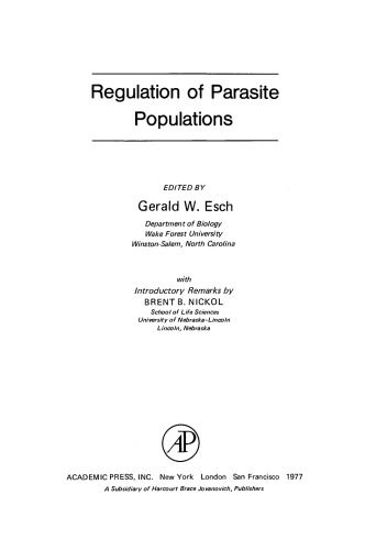 Regulation of Parasite Populations