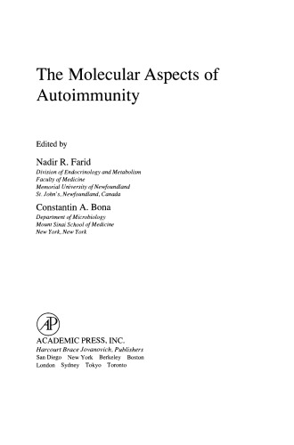 The Molecular Aspects of Autoimmunity