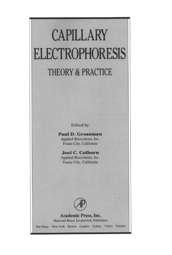 Capillary Electrophoresis. Theory and Practice