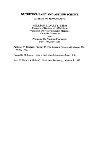 Nutritional Toxicology. Volume 1