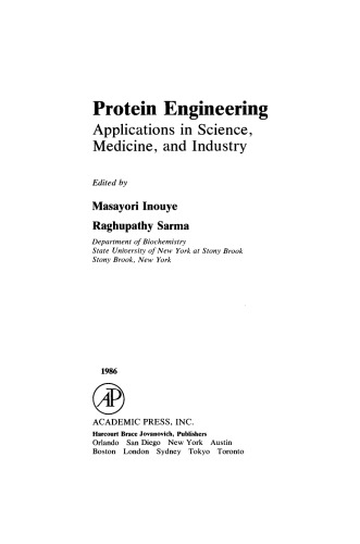 Protein Engineering. Applications in Science, Medicine, and Industry