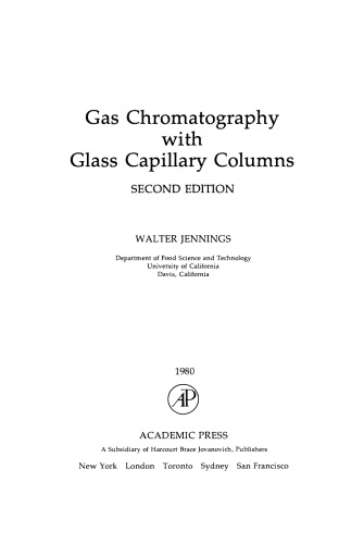 Gas Chromatography with Glass Capillary Columns