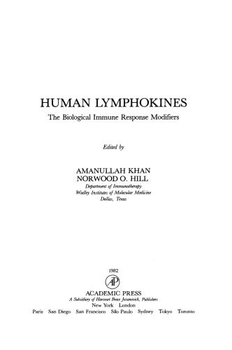 Human Lymphokines. The Biological Immune Response Modifiers
