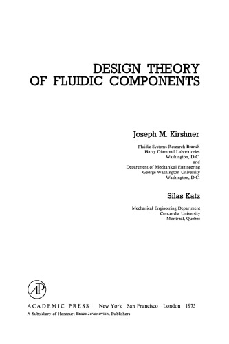 Design Theory of Fluidic Components