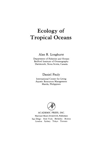 Ecology of Tropical Oceans