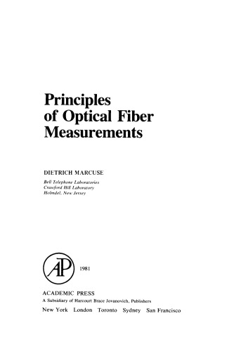 Principles of Optical Fiber Measurements