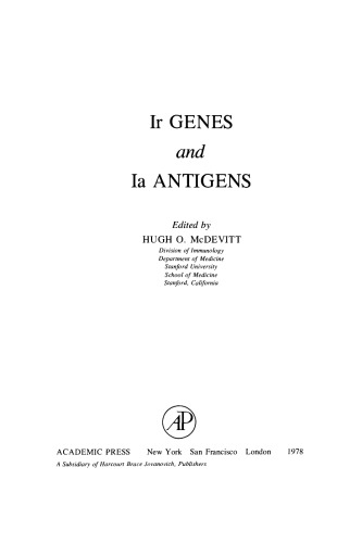 Ir Genes and Ia Antigens