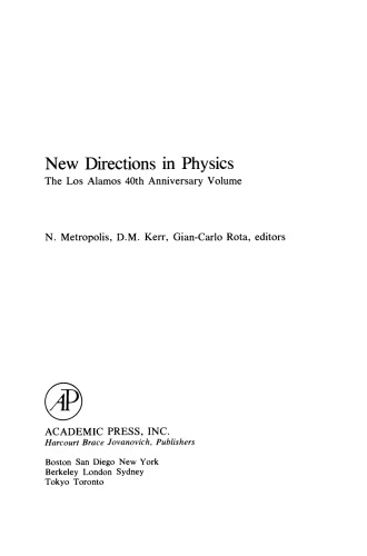New Directions in Physics