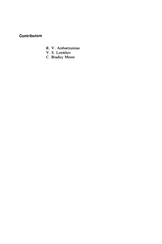 Chemical and Biochemical Applications of Lasers