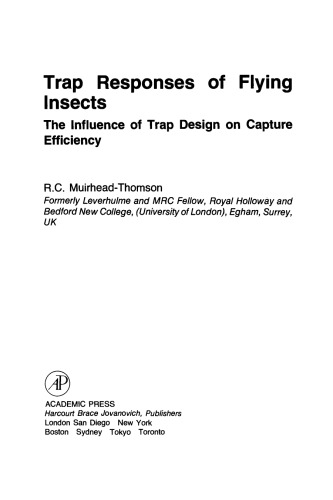 Trap Responses of Flying Insects. The Influence of Trap Design on Capture Efficiency