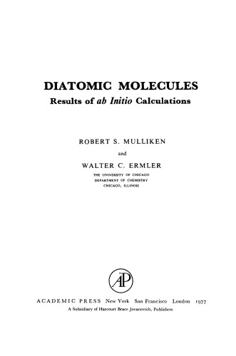 Diatomic Molecules. Results of ab Initio Calculations