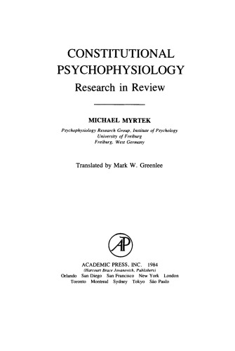 Constitutional Psychophysiology. Research in Review