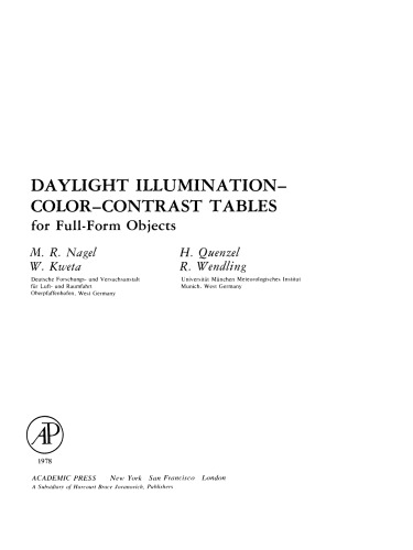 Daylight Illumination: Color-Contrast Tables for Full-Form Objects