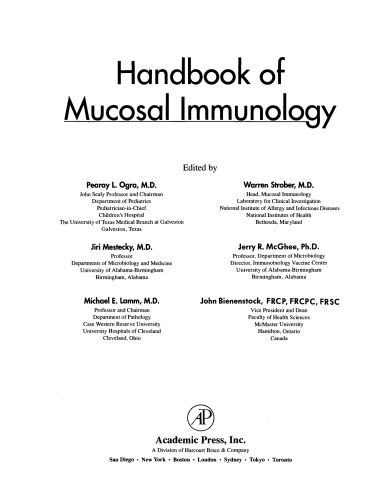 Handbook of Mucosal Immunology