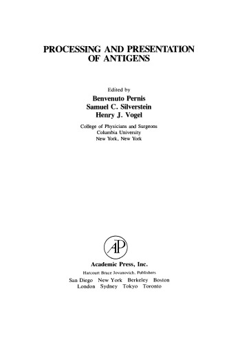Processing and Presentation of Antigens