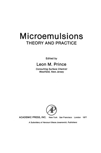 Microemulsions Theory and Practice