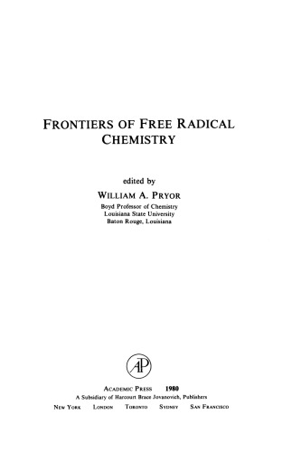 Frontiers of Free Radical Chemistry