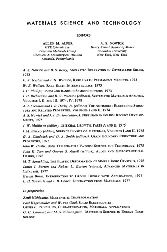 Systematic Materials Analysis