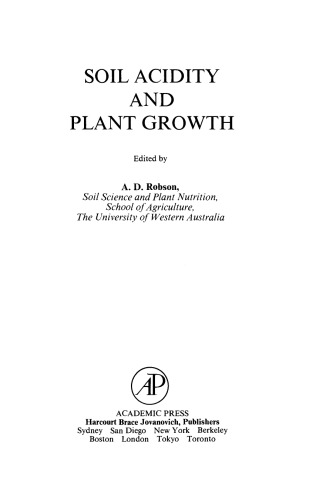 Soil Acidity and Plant Growth