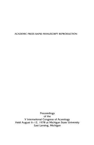 Recent Advances in Acarology