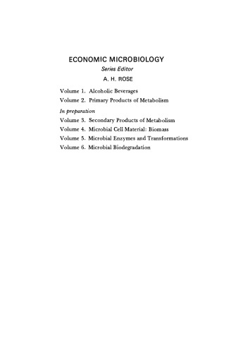 Economic Microbiology: Primary Products of Metabolism