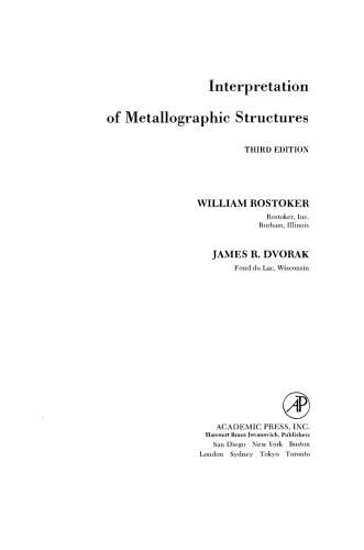 Interpretation of Metallographic Structures