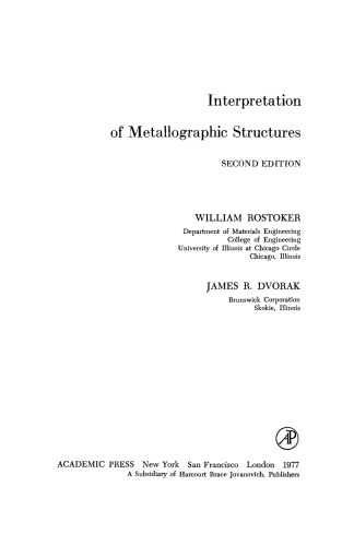 Interpretation of Metallographic Structures