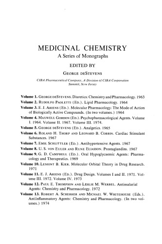 Anti-inflammatory Agents. Chemistry and Pharmacology