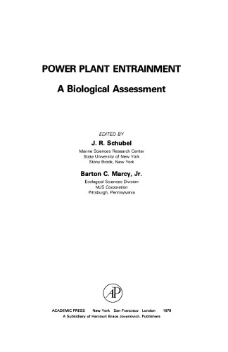 Power Plant Entrainment. A Biological Assessment