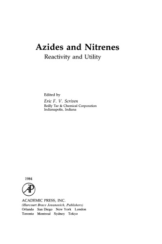 Azides and Nitrenes. Reactivity and Utility