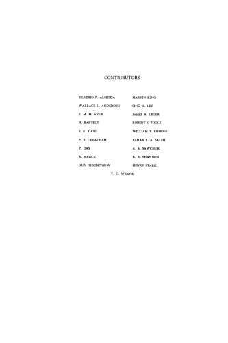 Application of Optical Fourier Transforms